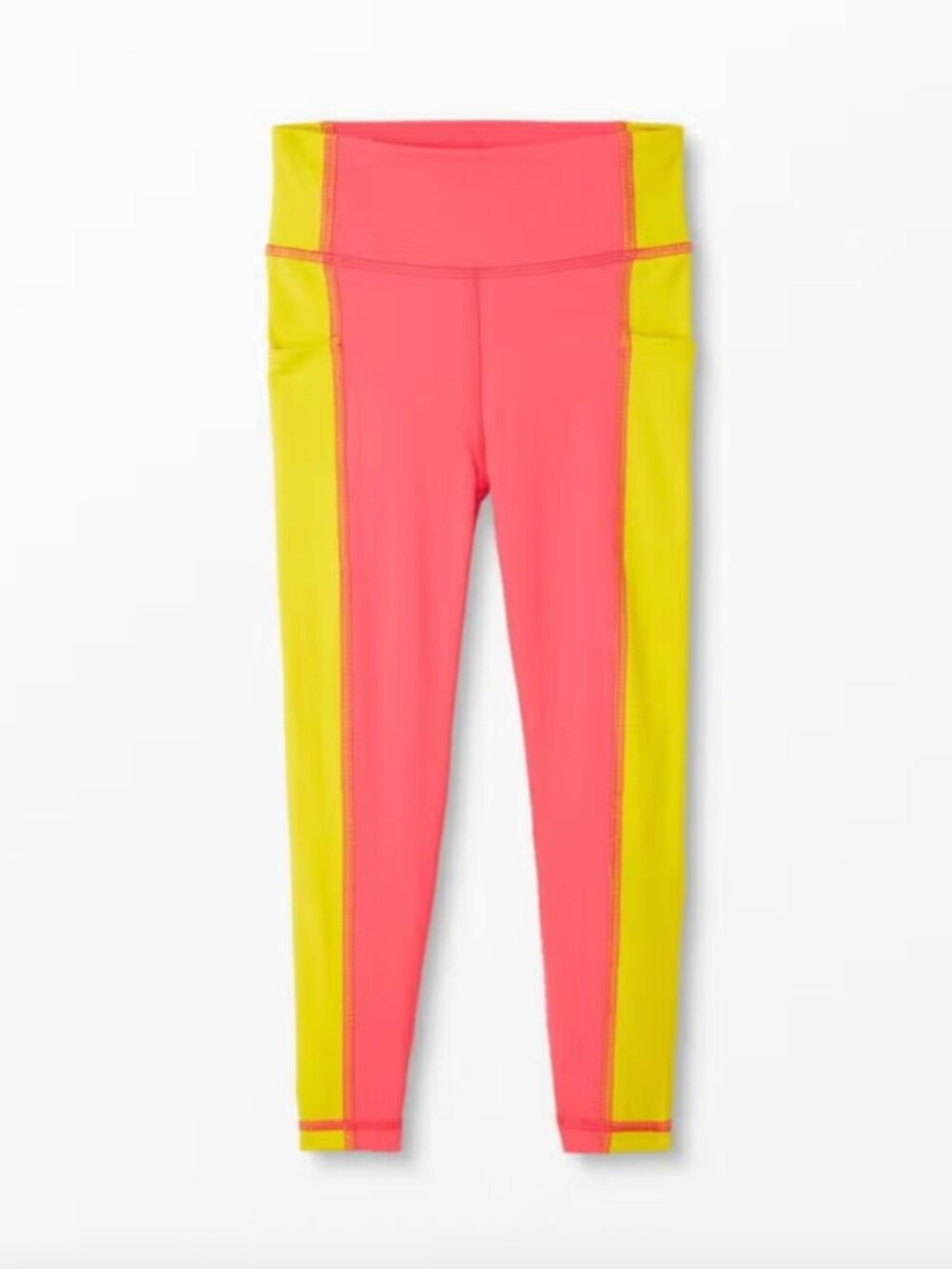 Hanna Andersson Colorblock MadeToStretch Girls Leggings Watermelon Pink - 3T 90